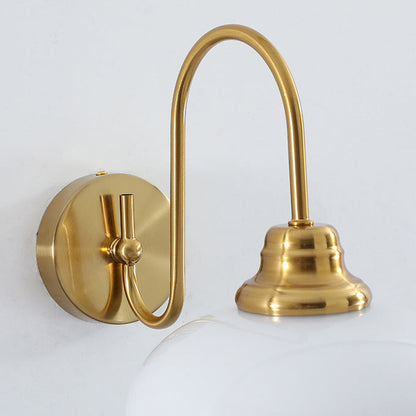 French Ball Ribbed Flower Bud 1-Light Wall Sconce Lamp