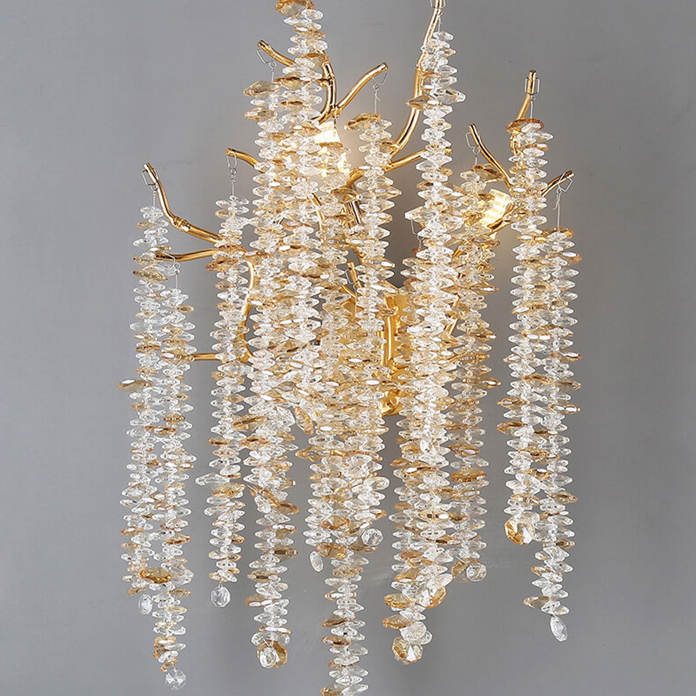 Light Luxury Tree Branch Crystal 3-Light Wall Sconce Lamp