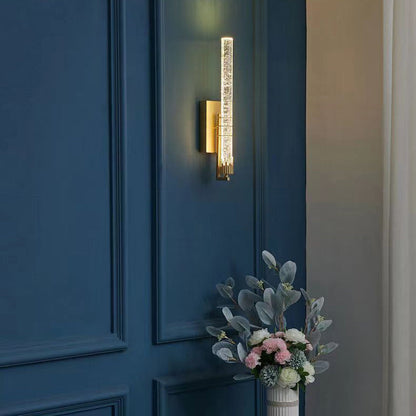 Luxury Cylinder Iron Crystal LED Wall Sconce Lamp