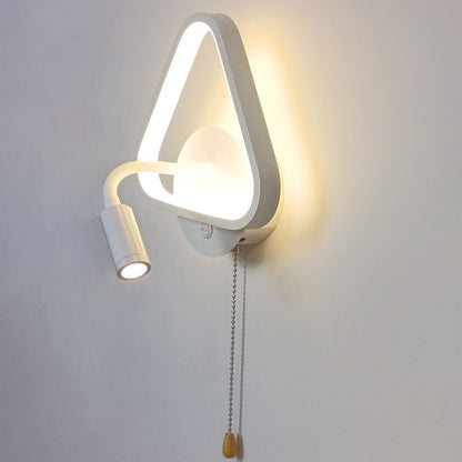 Triangle Iron PC LED Wall Sconce Lamp With Spotlight