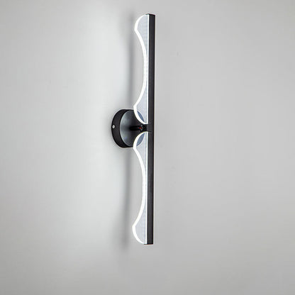 Long Wave Iron Aluminum Silicone LED Wall Sconce Lamp