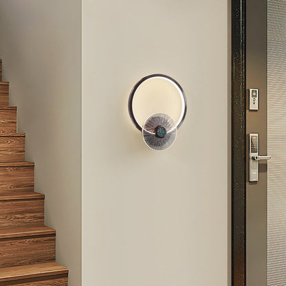 Geometric Semi-circle Acrylic Hardware LED Wall Sconce Lamp