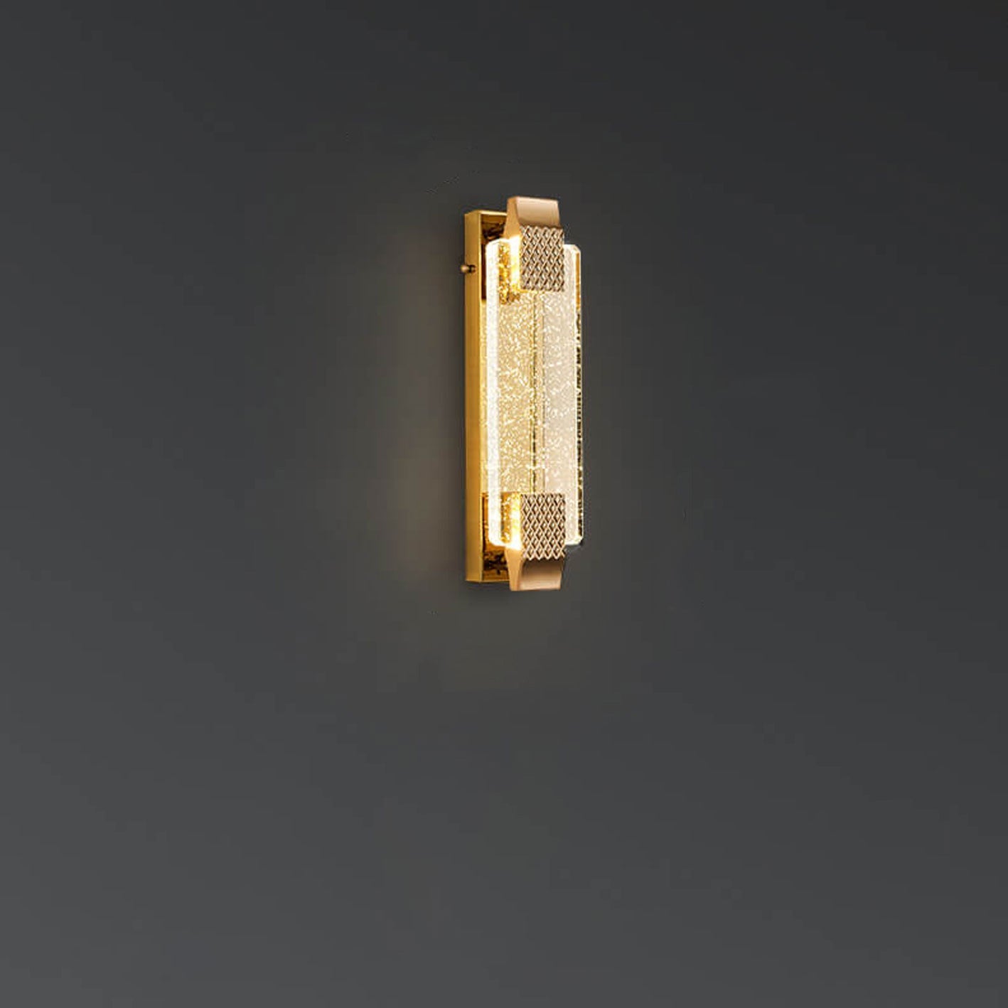 Luxury Bubble Crystal Square Alloy LED Wall Sconce Lamp