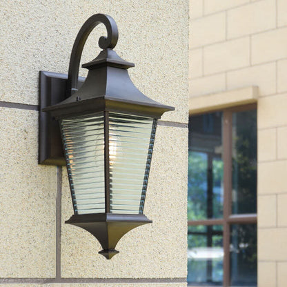 Square Aluminum Outdoor Waterproof 1-Light Wall Sconce Lamp