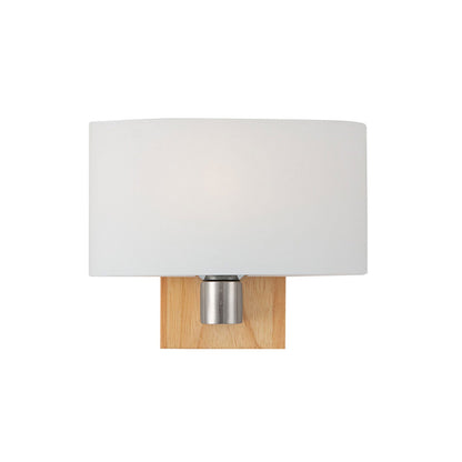 Nordic Minimalist Solid Wood Glass 1-Light Wall Sconce Lamp