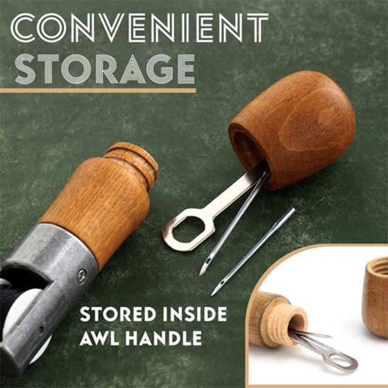 Hand Sewing Awl Kit with Waxed Thread