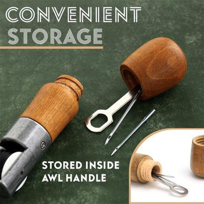 Hand Sewing Awl Kit with Waxed Thread