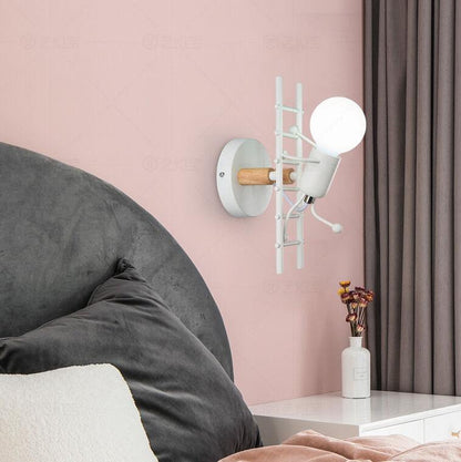 Wrought 1-Light Stair Climbing Villain Robot Sconce Lamp