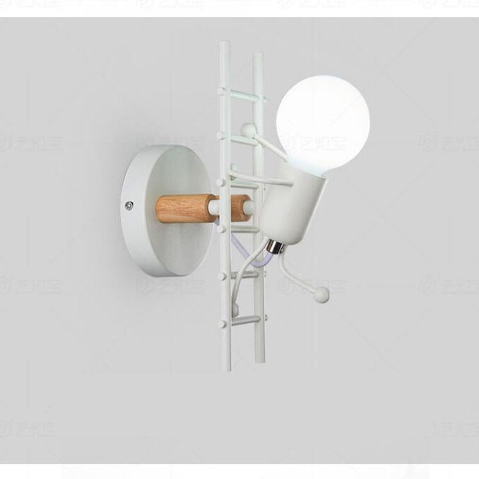 Wrought 1-Light Stair Climbing Villain Robot Sconce Lamp