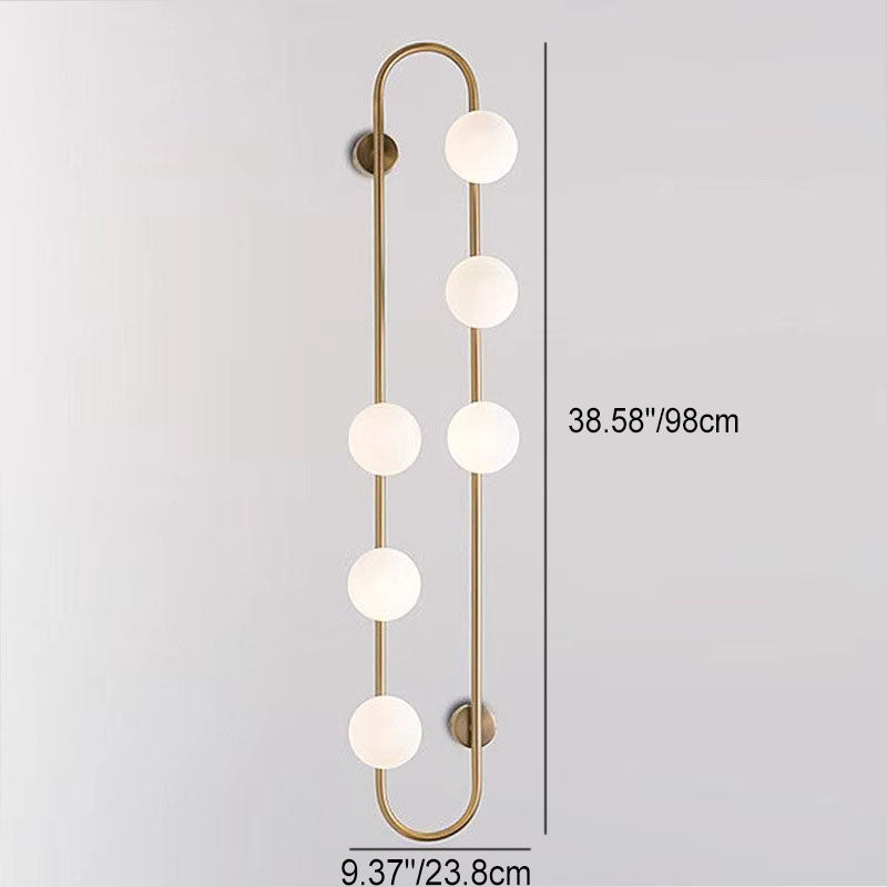 Nordic Glass Ball Oval Ring 2/4/6-Light Wall Sconce Lamp