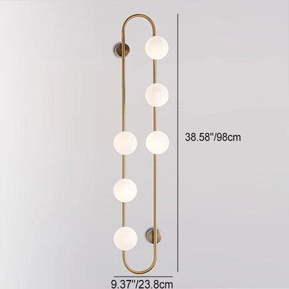Nordic Glass Ball Oval Ring 2/4/6-Light Wall Sconce Lamp