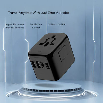 Universal Travel Adapter with 4 Plug Types