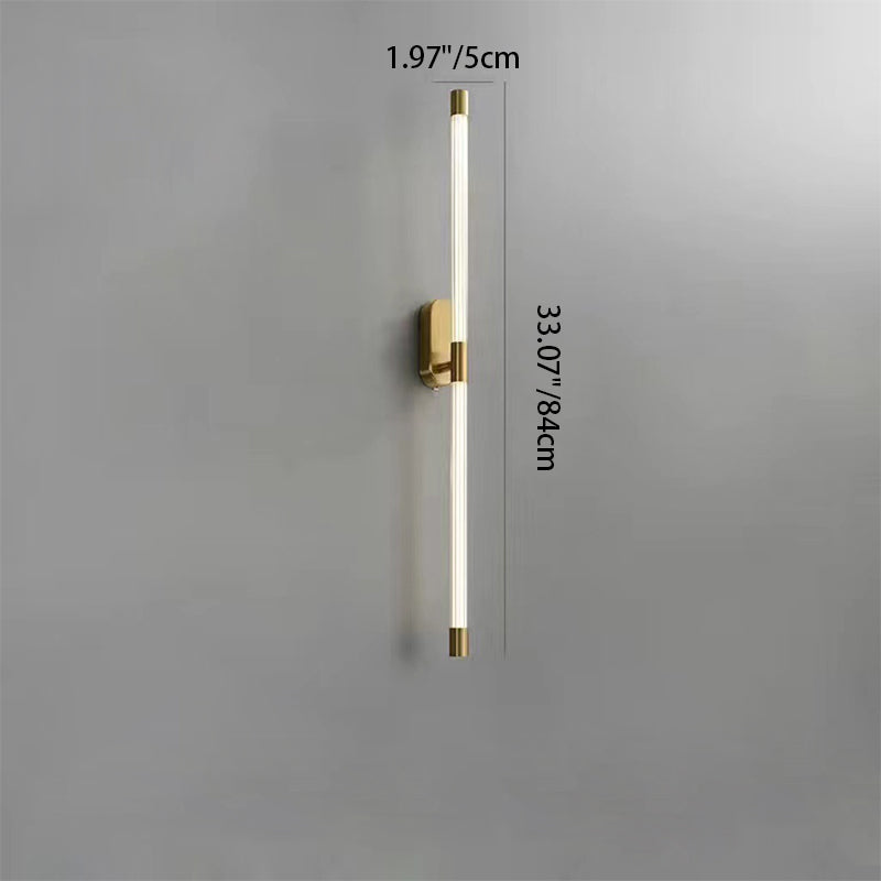 Electroplated Iron Straight Line LED Wall Sconce Lamp