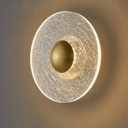 Light Pattern Round Iron Acrylic LED Wall Sconce Lamp