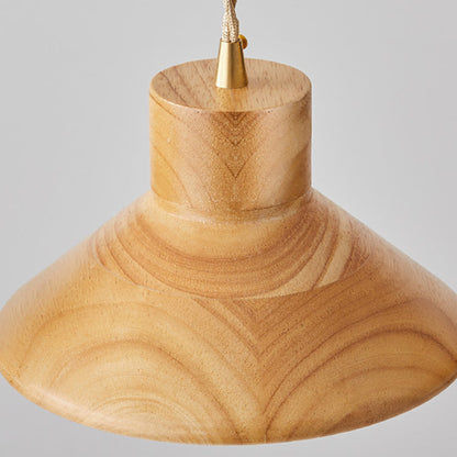 Japanese Round Wood Copper Glass 1-Light Wall Sconce Lamp