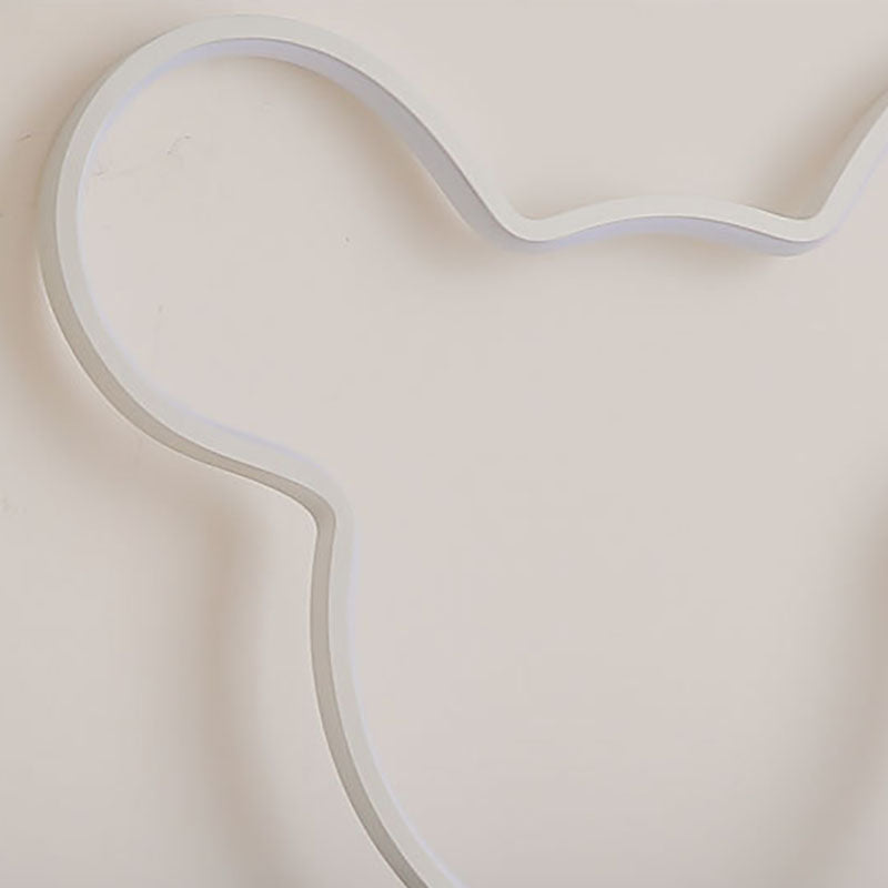 Cartoon Mouse Strip Aluminum Silicone LED Wall Sconce Lamp