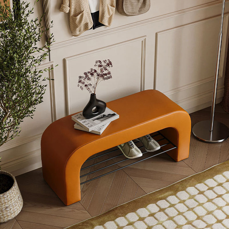 Modern Fabric Iron Bench