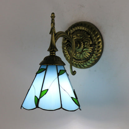 Tiffany Square Stained Glass 1-Light Wall Sconce Lamp