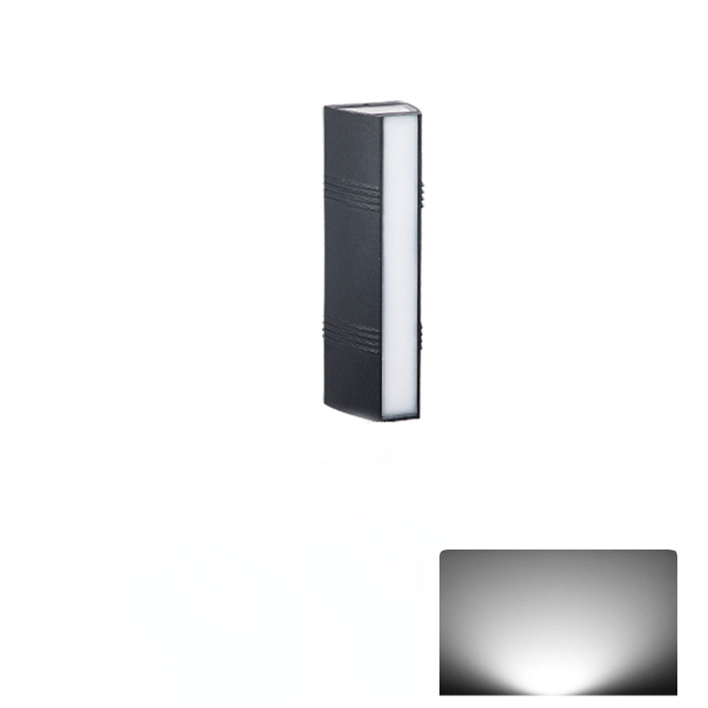 Rectangular and Down Luminous LED Outdoor Wall Sconce Lamp