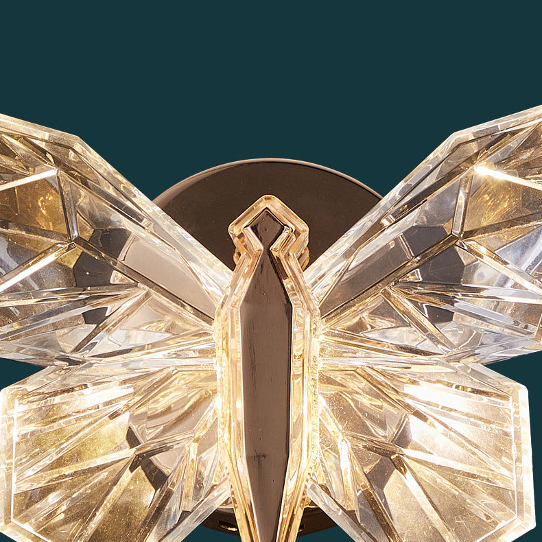 Butterfly Hardware Aluminum Acrylic LED Wall Sconce Lamp