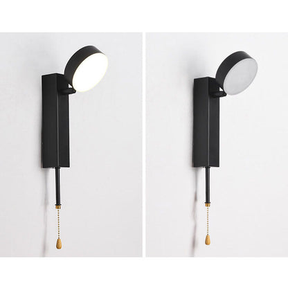 Minimalist Round Rectangular Base USB LED Wall Sconce Lamp