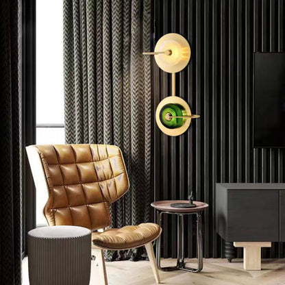Contemporary Nordic Round Iron Glass LED Wall Sconce Lamp