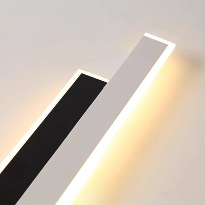 Long Rectangular Iron Acrylic LED Wall Sconce Lamp