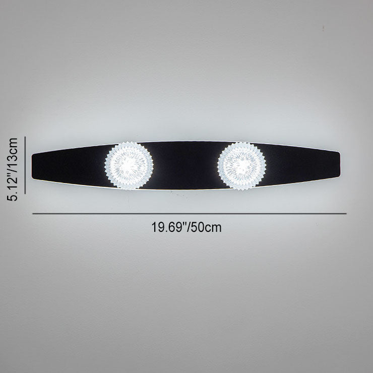 Long Wave Iron Aluminum Silicone LED Wall Sconce Lamp