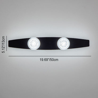 Long Wave Iron Aluminum Silicone LED Wall Sconce Lamp