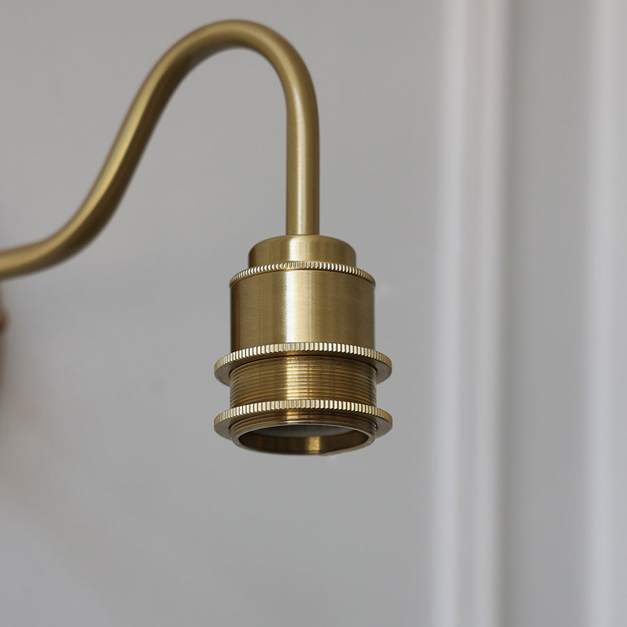 Square Cube Tulip Brass Glass 1-Light Wall Sconce Lamp