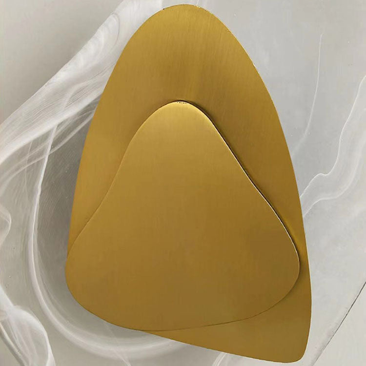 Irregular Oval Hardware Glass LED Wall Sconce Lamp