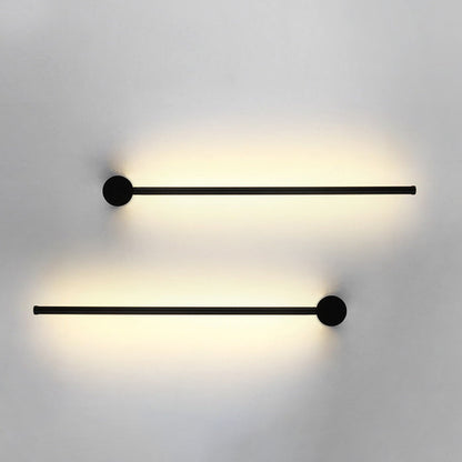 Minimalist Long Aluminum Iron Silicone LED Wall Sconce Lamp