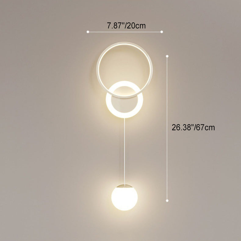 Simplicity Iron Acrylic Round Ball LED Wall Sconce Lamp