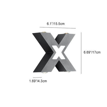 Minimalist Waterproof X-Shape Aluminum LED Wall Sconce Lamp