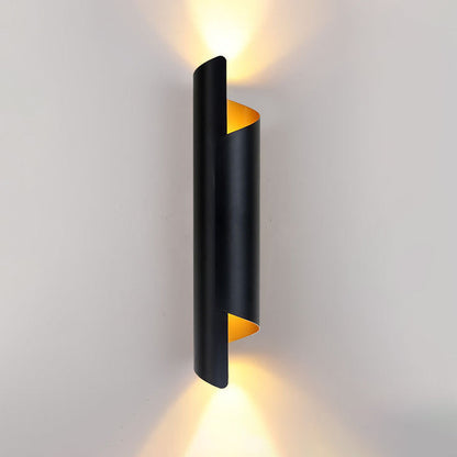 Irregular Cylinder Metal 2-Light Wall Sconce Lamp