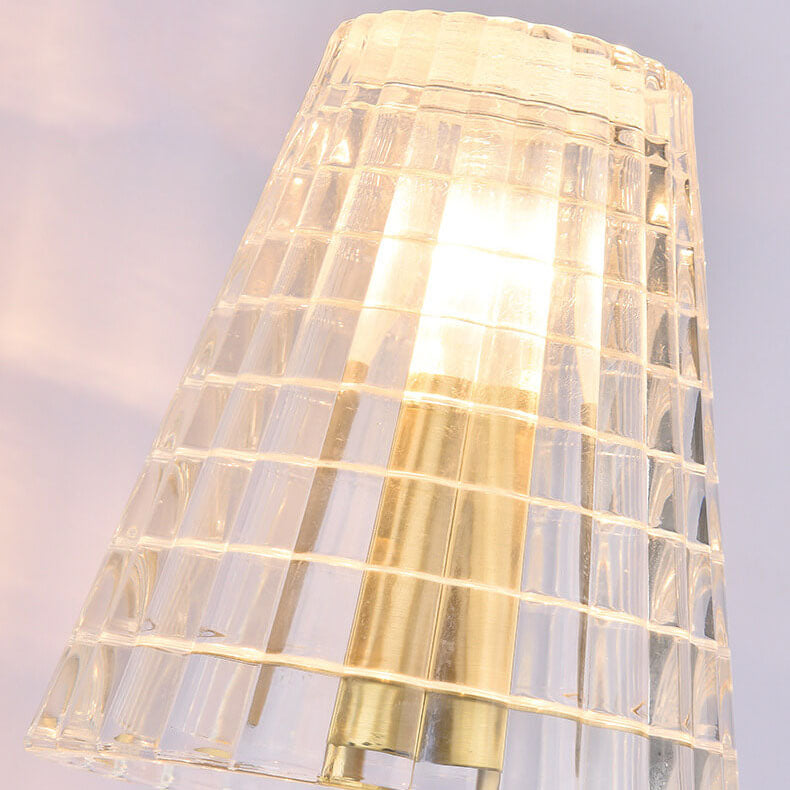 Luxury Round Textured Glass Copper 1-Light Wall Sconce Lamp