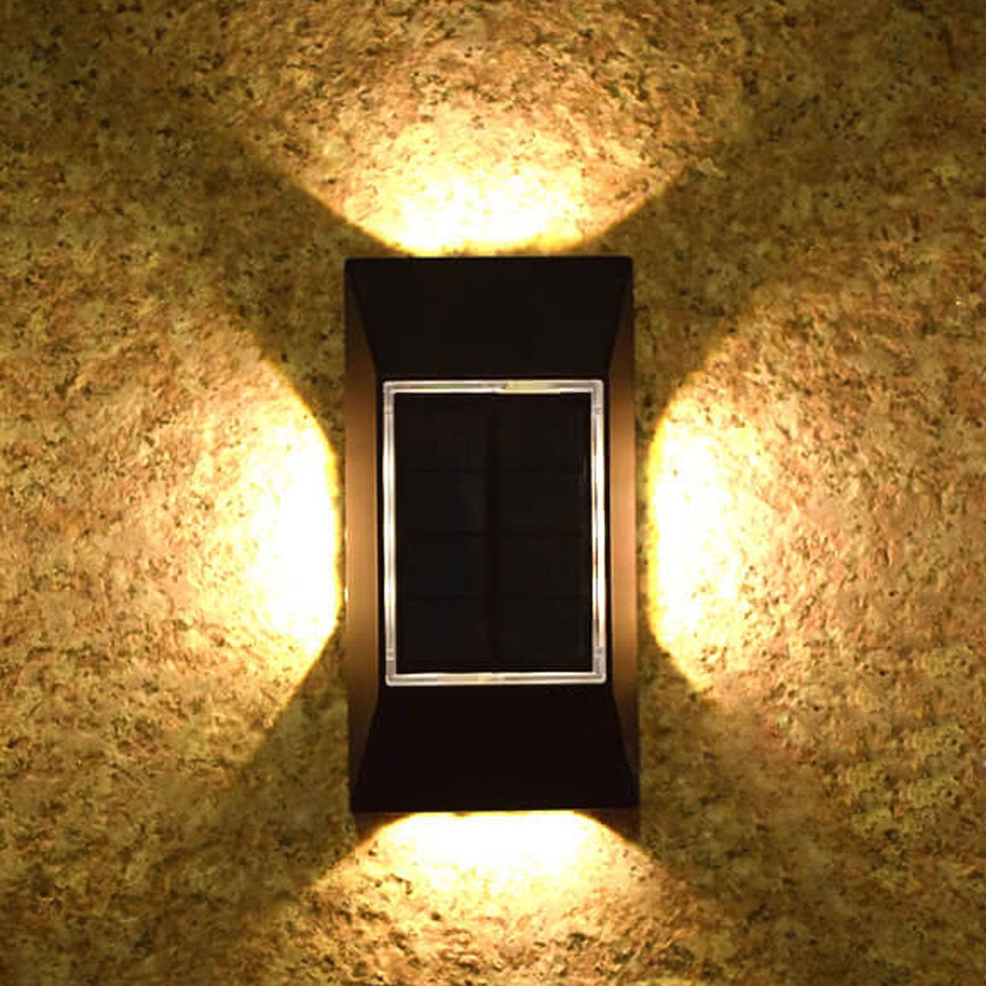 Solar Around Lighting Garden Outdoor Light Wall Sconce Lamp