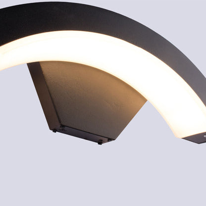 Waterproof Sensor Aluminum Moon Shape LED Wall Sconce Lamp