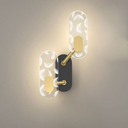 Creative Acrylic Ring Black Gold LED Wall Sconce Lamp