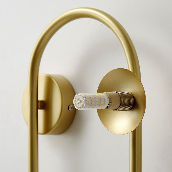 Nordic Iron Glass Ball Oval Ring 2-Light Wall Sconce Lamp