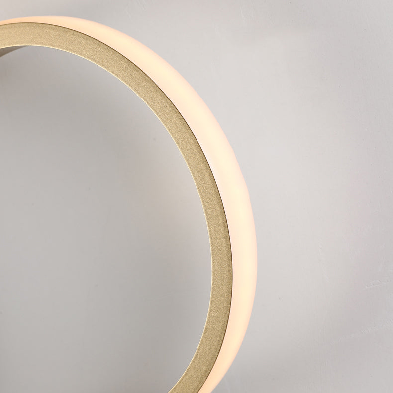 Modern Minimalist Oval Iron Acrylic LED Wall Sconce Lamp