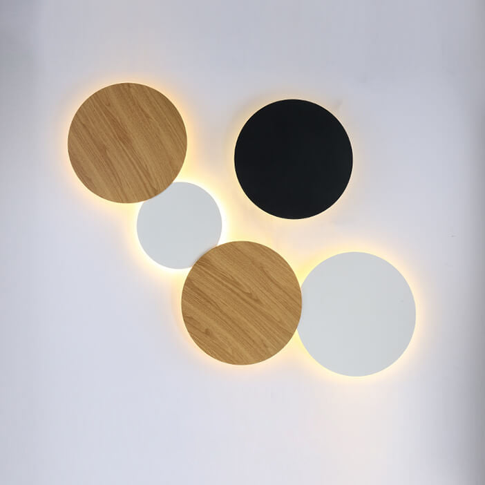Modern Minimalist Round Eclipse Iron LED Wall Sconce Lamp