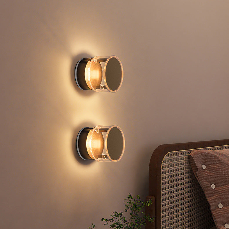 Cylindrical Aluminum Acrylic LED Wall Sconce Lamp