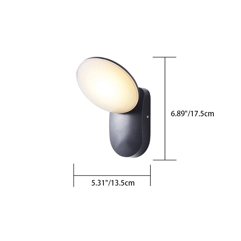 Waterproof Aluminum PC Round Shade LED Wall Sconce Lamp