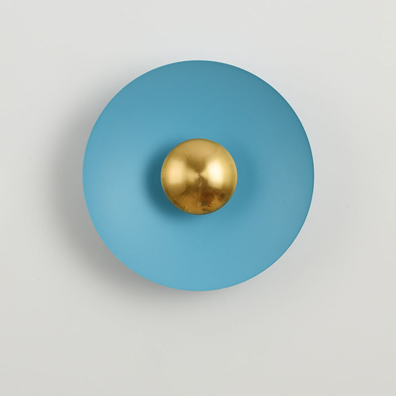 Macaron Flying Saucer Hardware LED Wall Sconce Lamp