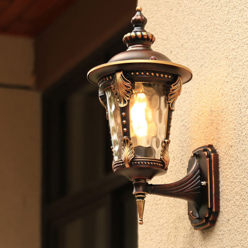 Cylinder Aluminum Glass 1-Light Wall Sconce Lamp