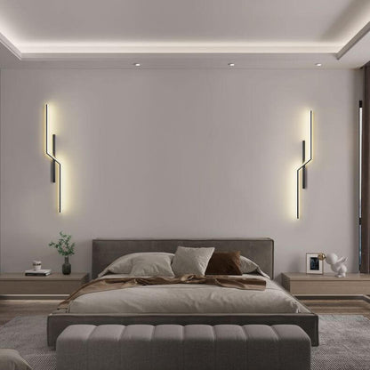 Geometry Lines Aluminum Iron Silicone LED Wall Sconce Lamp