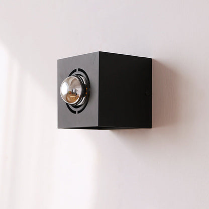Modern Minimalist Square Iron 1-Light Wall Sconce Lamp