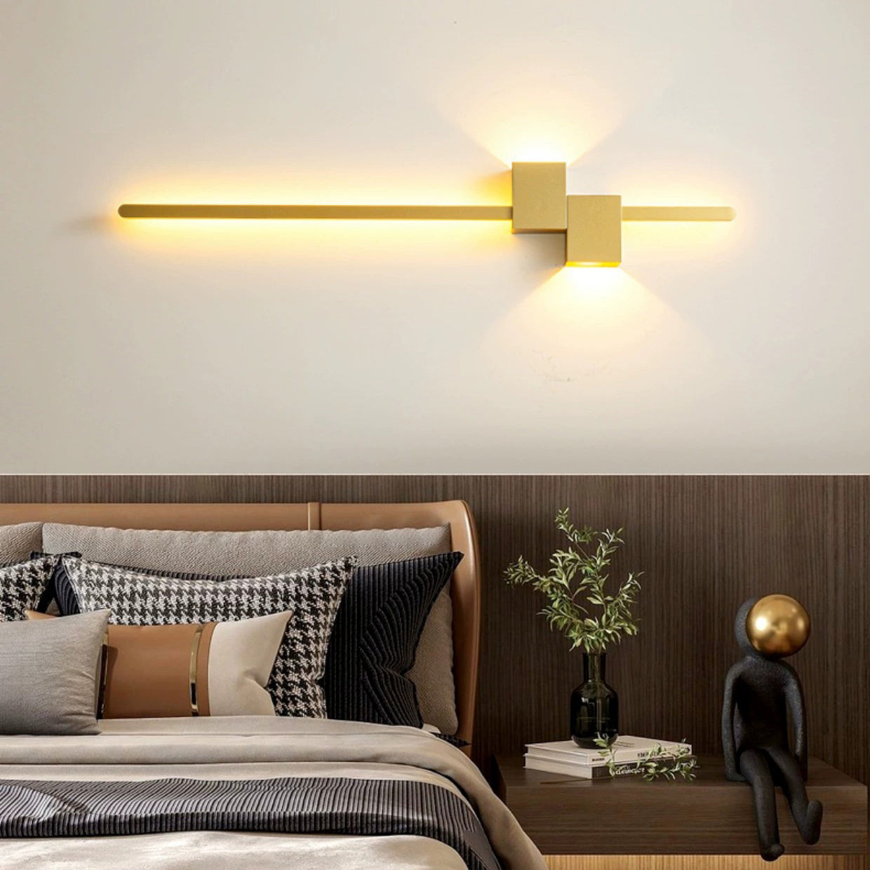 Strip Rectangle Iron Aluminum LED Wall Sconce Lamp