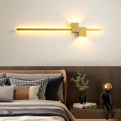 Strip Rectangle Iron Aluminum LED Wall Sconce Lamp